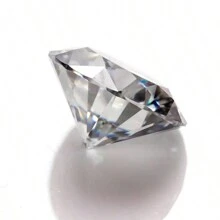 1pc Genuine Gray Moissanite Round Brilliant Cut Loose Diamond Graded 8 Hearts 8 Arrows, Jewelry Grade - Grey - View 3