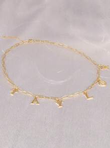 Jewelry Customization Hot Selling Custom Letter Necklace DIY Letter Combination Name Pendant Necklace Stainless Steel Mirror Electroplating Custom Necklace, Including Gift Box, For Friends, Family, Lovers Gifts-Gold