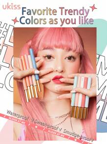 ukiss 0.6g Colorful Liquid Liner Pencil,  Slim Nip Eyeliner Pencil, Lower Eyelashes Pencil, Eye Painting Pencil, Intense Color, Smooth Ink Flow,  Fast Dry, Waterproof And Sweatproof And Anti-Smudge - H10# Snowy White - 查看 2