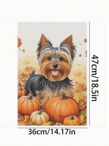 1 Máy Tính York Terrier Vườn Cờ, Chó Sục Yorkshire Dễ Thương, Bí Ngô & Lá Mùa Thu, 2 Mặt, Sân Cờ, Ngoài Trời & Trang Trí Sân Trong, Cờ Chỉ - Rỉ Nâu - Xem 5