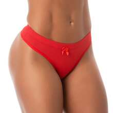 Kit 10 Thong Panties Lightweight Polka Dot Fabric Charming Thong With Bow Cotton Lining - 彩色 - 查看 2