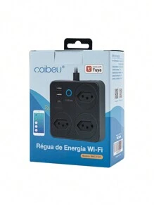 Tuya Smartphone Controlled Multi-Socket Power Filter,3 Sockets 3 USB,AC100-240V - 黑色 - 查看 8