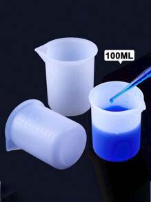 100ml Silicone Measuring Cups For Resin Non-Stick Mixing Cups Glue Tools, Precise Scale Toning Cups For Resin DIY Craft Jewelry Making - 100ml Silicone Cup - View 12