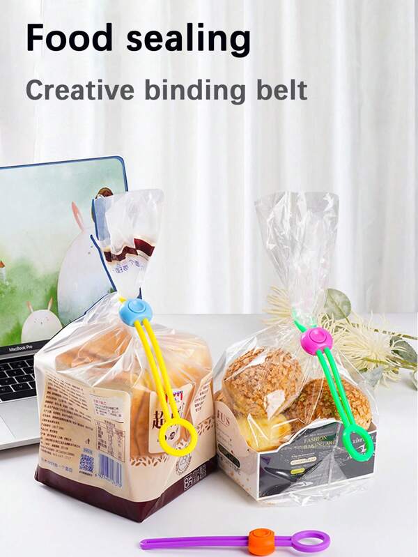 Food Bag Seal Tie Closure Clip, Food Seal Tie Rope Tie, Multi-Purpose Sealing Tape, Food Sealing Tape Tape For Plastic Bags, Snack Bags, Cords And Lunch Boxes, Home Organizers And Storage, Home Accessories