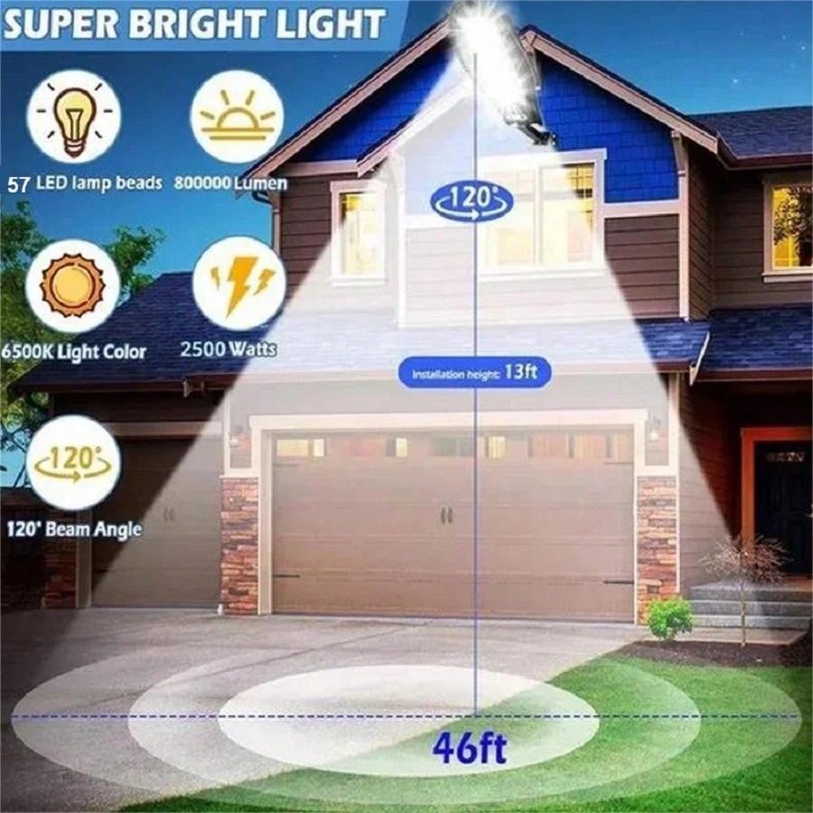 9000 HochleistungsLED Solarlicht Outdoor Garten Straßenbeleuchtung mit