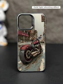 1pc Fashionable Motorcycle Print Shock-Proof Phone Case For IPhone11/12/13/14, 11Pro Max/12Pro Max/13Pro Max/14Pro Max, XR, 15/15PRO/15PROMAX, Samsung Galaxy A05/A15/A25/A35/A53/A54/A55, S23/S24