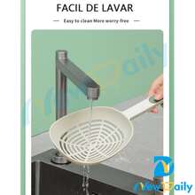 Kitchen Sieves Colander For Pasta Vegetables Fruits And Pasta Large Capacity Silicone Spoon Skimmer BC-10 - 橄欖綠 - 查看 6