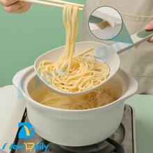 Kitchen Sieves Colander For Pasta Vegetables Fruits And Pasta Large Capacity Silicone Spoon Skimmer BC-10 - 橄欖綠 - 查看 3