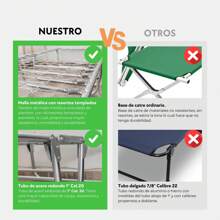 Catre Camastro Plegable con Colchón de Hule espuma de 8 cm (Mod KM8) - Multicolor - Ver 7