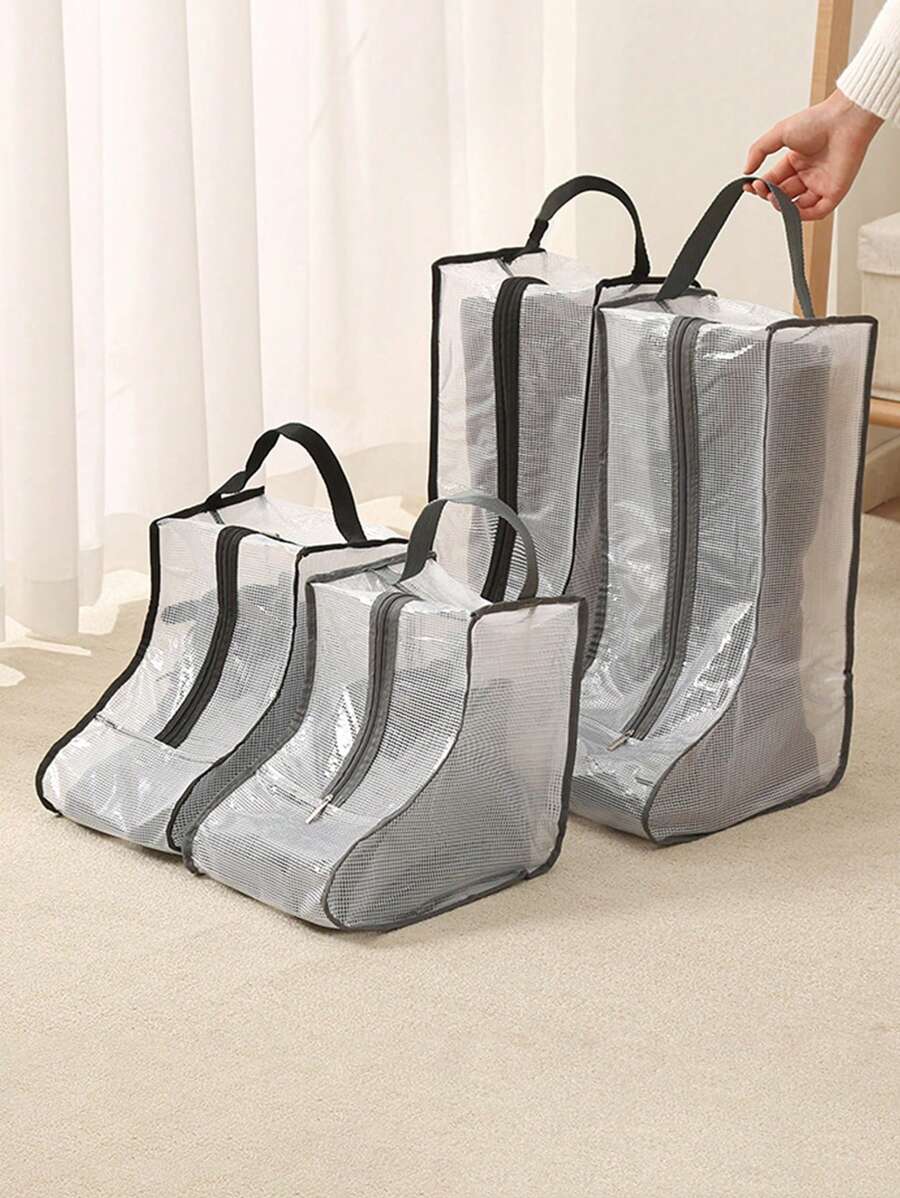 1pc/3Pcs Túi đựng giày bốt, Túi đựng giày bốt ngắn và giày bốt cao di động hoặc Túi bảo vệ, Túi đựng giày chống bụi, Bao giày khi đi du lịch, Vỏ giày trong suốt, Túi đựng giày bốt cho nam và nữ, Túi đựng giày bốt, Hộp đựng giày, Phụ kiện đựng giày bốt khi đi du lịch, Du ngoạn, Kỳ nghỉ hè, Túi du lịch, Đồ dùng du lịch thiết yếu cho Ký túc xá đại học, Trường học tại nhà, Khách sạn - Nhiều màu - Xem 1