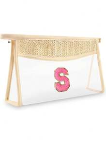 1 bucă geantă de machiaj boho mică cu scrisoare inițială cadou personalizat, drăguță geantă de machiaj cu plasture din chenille transparentă cu fermoar, geantă de toaletă de călătorie aprobată de Tsa, cadou pentru femei, fete, prietenă de ziua de naștere, litera A ~ Z, potrivită pentru baie de vacanță de afaceri cu pluș, pufoasă, cu scrisoare pufoasă, pentru cosmetice, organizator de produse cosmetice, organizator de produse cosmetice. Organizator Machiaj Organizator Machiaj Depozitare Geanta Machiaj Husa Machiaj - Kaki - Vizualizare 16