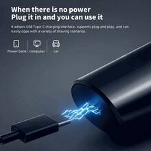 Men's IPX7 Waterproof Rotary For Electric Razor Rechargeable Shaving Beard Knife Wet And Dry Shaver - Black - View 6