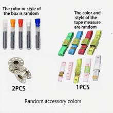 100 قطعة إبر ماكينة خياطة وملحقاتها ، تناسب جميع ماكينات الخياطة مثل سنجر وبرذر وجانوم وفارماكس ، بمقاسات إبر HAX1 65/9 ، 75/11 ، 90/14 ، 100/16 ، 110/18 (ألوان وأنماط عشوائية لصندوق التخزين والمسطرة)