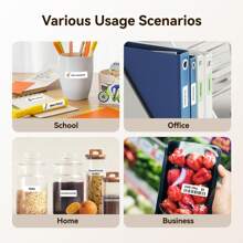 NIIMBOT D110 Upgraded Mini Label Maker Machine With Tape, Portable Bluetooth Thermal Printer, Sticker Maker Mini Label Maker With Multiple Templates For Office School Home - White - View 2