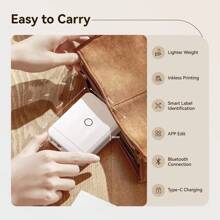 NIIMBOT D110 Upgraded Mini Label Maker Machine With Tape, Portable Bluetooth Thermal Printer, Sticker Maker Mini Label Maker With Multiple Templates For Office School Home - White - View 5