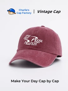 1入組「PizzaPlanet」印花棒球帽，多用途時尚爸爸帽，適用於戶外調節防曬運動帽，適用於女士男士的父親節 - PizzaPlanet - 查看 10