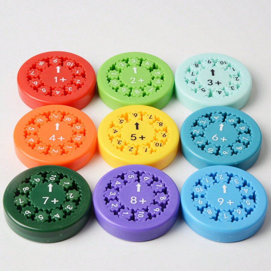 Math Fidget Spinners Finger Spinning Toys With Numbers For Addition, Subtraction