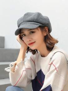 1pc Casual Classic Elegant Retro Polyester Solid Color Beret Hat, Autumn/Winter - Beret - View 18