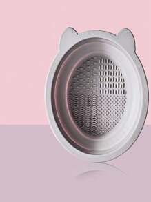 1pc Foldable Silicone Makeup Brush & Sponge Washing Bowl Cleaner,Bag,Organizer,Storage,Makeup Organizer,Makeup
