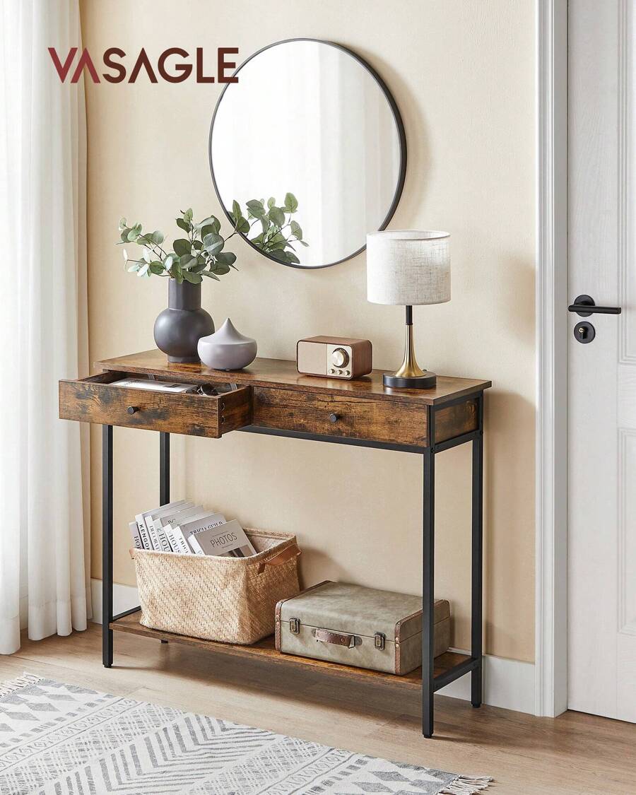 VASAGLE Bench Table - חום - ראה 1