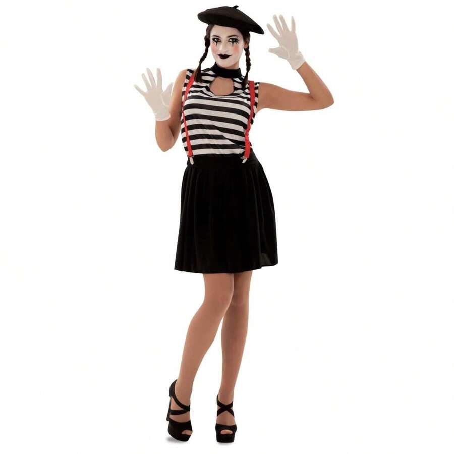Costume de mime pour femmes taille M - L ✅ Livraison sous 24/48 heures en Espagne (péninsule) - Costumes adultes - Costumes pour femmes - My Other Me - Réf. 200566 - Multicolore - Voir 1