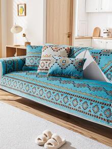 1 件波西米亚风格毛绒沙发套，现代沙发垫，适合客厅，四季 - 綠色 - 查看 2