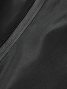 1 pieza Chaqueta deportiva con capucha de unicolor estilo novio, cazadora casual para exteriores