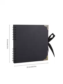 1pc 2024 New Popular 8-Inch DIY Photo Album, Vintage Corner Album, Creative Coil Scrapbook, Handmade Gift Album, Super Thick 30-Page Album To Record Memories, Vintage Couple Handmade Family Photo Album, Blank Loose-Leaf Kraft Paper Sketchbook,Back To School,School Supplies