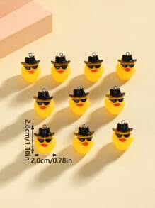 Cartoon Funny Fashion Cute Duck DIY Decor Accessory For Keychain, Earrings, Necklace