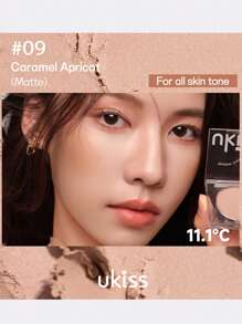 ukiss 纯色霜状腮红，哑光闪光腮红霜，质地柔软细腻，不粘腻，裸妆，持久妆容，一体式彩妆盘，面部美容化妆品 - 09# Caramel Apricot - 查看 4