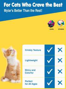 猫用皱褶球，闪亮且可缓解压力的皱褶球，适合多只猫玩耍，非常适合小猫和成年猫 2 件、4 件、6 件、8 件、情人节、猫/狗礼物