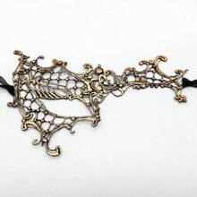 Sexy Women Guipure Lace Panel Hollow Out Fashion Costume Eye Shield For Party Skull Skeleton Halloween Valentine's Day