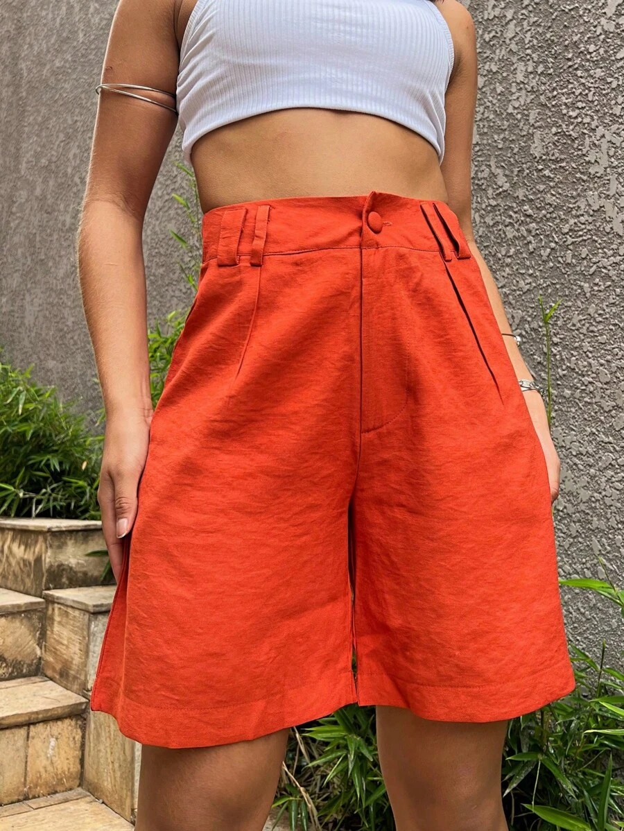 Marrant Fabric Shorts - trái cam - Xem 1