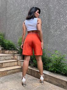 Marrant Fabric Shorts - trái cam - Xem 5