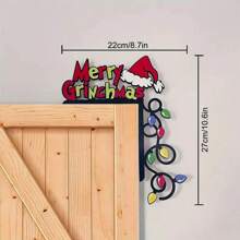 1pc Wooden Door Frame Decoration, Home Decoration Door Hanging, Indoor Corner Decoration, Gift Birthday Christmas Decorations Room Decor Christmas Winter Christmas Decorations Home Christmas Gifts Christmas Decor