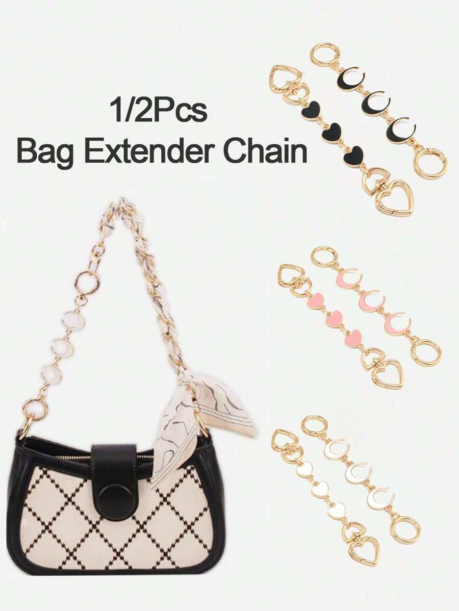 1/2 buc. Lanț de prelungire a geanților, prelungitoare de curele de poșetă Accesorii de înlocuire pentru lanț de prelungire a poșetei pentru geanta de umăr.