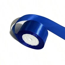 1 Cuộn Ruy Băng Satin 12 Màu, 25yds/1.57in, Hoa Hồng Thủ Công DIY, Hộp Bánh, Hoa Tươi, Trang Trí Đám Cưới, Ruy Băng Gói Quà - Xanh đậm - Xem 1