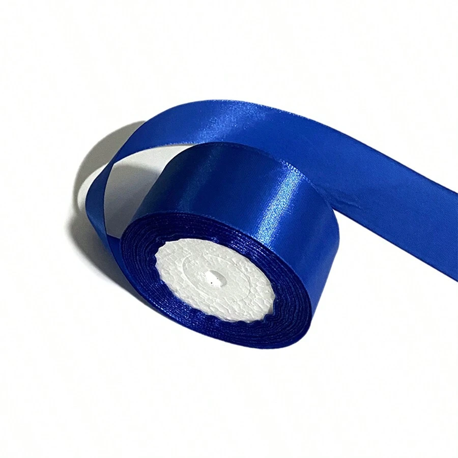 1 Cuộn Ruy Băng Satin 12 Màu, 25yds/1.57in, Hoa Hồng Thủ Công DIY, Hộp Bánh, Hoa Tươi, Trang Trí Đám Cưới, Ruy Băng Gói Quà - Xanh đậm - Xem 1