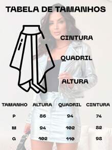 Women's Mini Skirt Metallic Faux Leather High Waist - 金屬銀 - 查看 4