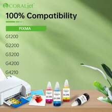 Coraljet Tương Thích Canon GI290 GI-290 Chai Mực Đổ Bộ Cho Canon PIXMA G4210 G3200 G4200 G2200 G1200 Megatank Máy In - MỰC GI-290 - Xem 5