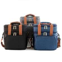 双层隔热野餐背包，大容量户外冷藏袋，牛津布制成，返校午餐盒，午餐袋，返校用品，便当盒，午餐袋，家庭必需品，午餐套装，冷藏盒，午餐盒袋，女士午餐盒袋，女士学校包，学校配件，学校用品