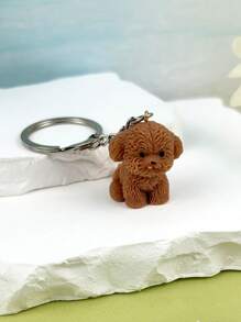 1 chiếc móc khóa hình chó bông đáng yêu chân thực, thích hợp cho chìa khóa xe, vật dụng trang trí, móc khóa kèm ví hoặc phụ kiện móc khóa quà tặng lưu niệm phụ kiện xe hơi túi xách phụ kiện trường học dễ thương phong cách Goth Y2k phụ kiện túi xách dây đeo có ngăn đựng thẻ ID phụ kiện xe hơi túi xách phụ kiện - màu nâu - Xem 1