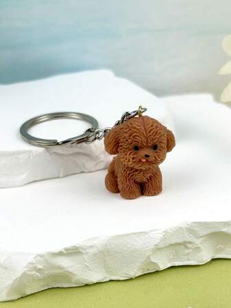 1 件逼真可爱的泰迪狗钥匙扣吊坠，适用于汽车钥匙、装饰物品、带钱包或钥匙扣的钥匙圈配件礼品纪念品汽车配件包饰学校可爱哥特 Y2k 包饰挂绳带身份证夹汽车配件包饰