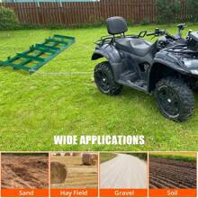 48" /72" /96" Width Driveway Drag, Drag Harrow Driveway, Grader Landscape Power Rake For ATV, UTV, Tractor, Mower, Tow Behind Yard Lawn Leveling Tool With Heavy Duty Chain