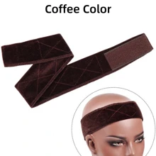 3 PCS  Velvet Wig Band Head Hair Band Adjustable Fastern No-Slip Velvet Wig Grip Headbands For Women - Multicolor - View 9