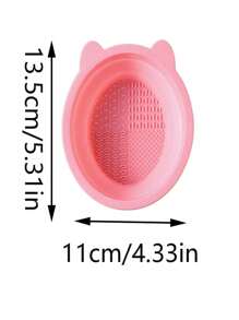 1pc Foldable Silicone Makeup Brush & Sponge Washing Bowl Cleaner,Bag,Organizer,Storage,Makeup Organizer,Makeup