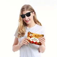 1 件化妆包、化妆品收纳袋、学生文具笔袋、文件夹、旅行必需品洗漱用品收纳袋、情人节礼物、办公桌用品收纳袋、双面帆布印花，适合秋季家居装饰 - 彩色 - 查看 6