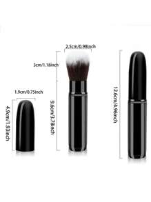 1 件装小/大号便携式伸缩化妆刷，腮红刷、粉底刷、蜜粉刷、散粉刷，多功能便携美妆工具。可伸缩歌舞伎刷，适用于液体、膏状和粉状面部彩妆，铝制手柄，可用作粉底刷、遮瑕刷、腮红刷、修容刷、古铜粉刷、散粉刷等。 - 彩色 - 查看 9