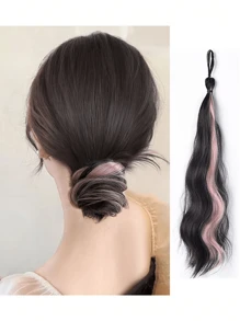 18 Inch Colorful Synthetic Spiral Curly Hair Scrunchie Messy Bun Hair Extensions