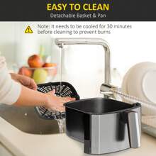 HOMCOM 6.5L Air Fryer, 1700W Air Fryer Oven With Digital Display, Rapid Air Circulation, Adjustable Temperature, Timer And Nonstick Basket For Oil Less Or Low Fat Cooking, Black